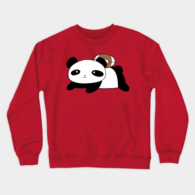 Football Panda Crewneck Sweatshirt by saradaboru